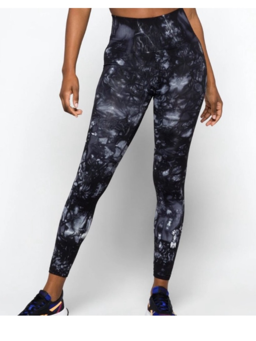 Free People Black Tie-Dye Good Karma Performance High-Rise Leggings (M/L)